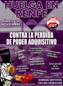 Huelga 7 y 11 en Renfe